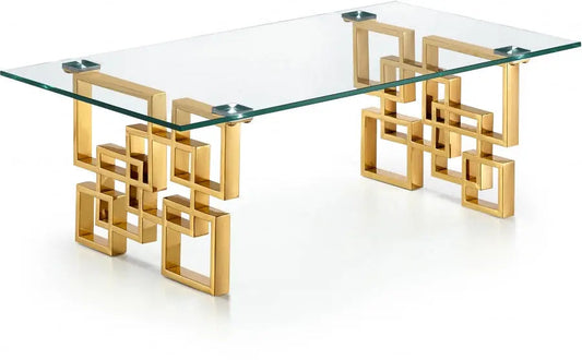 Meridian Furniture - Pierre Coffee Table In Gold - 214-C - ATL FURNITURE