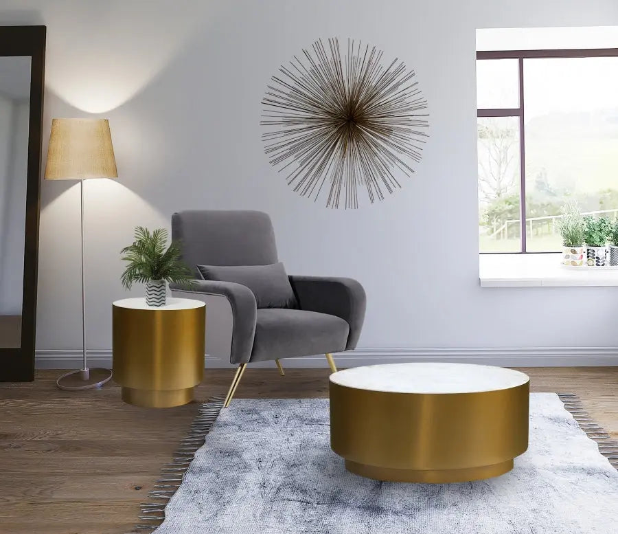 Meridian Furniture - Presley Coffee Table In Gold - 209-C - ATL FURNITURE