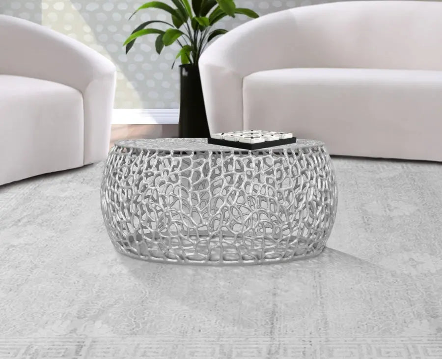 Meridian Furniture - Priya 3 Piece Occasional Table Set In Silver - 224Silver-3Set - ATL FURNITURE