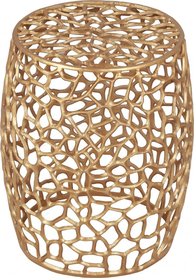 Meridian Furniture - Priya End Table In Gold - 224Gold-E - ATL FURNITURE