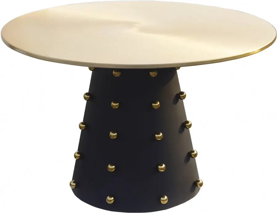 Meridian Furniture - Raven Dining Table In Black - Gold - 957-T - ATL FURNITURE