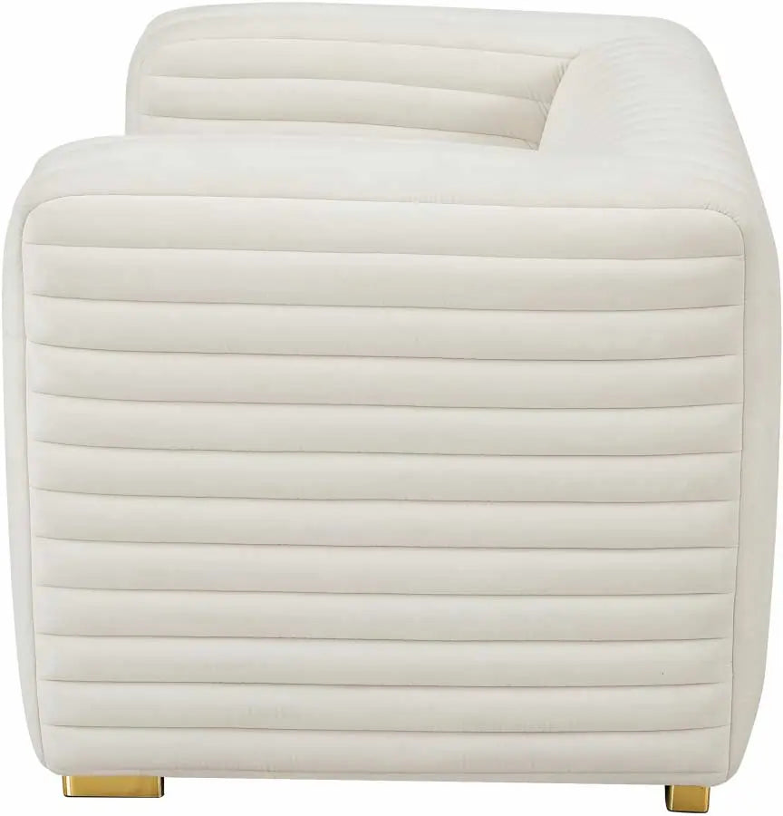 Meridian Furniture - Ravish Velvet Chair In Cream - 640Cream-C - ATL FURNITURE