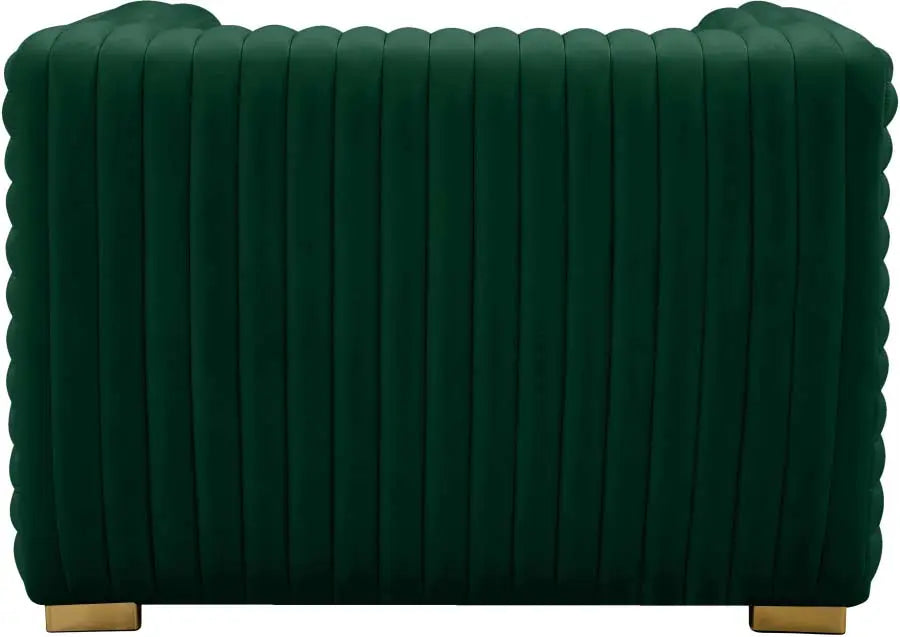 Meridian Furniture - Ravish Velvet Chair In Green - 640Green-C - ATL FURNITURE