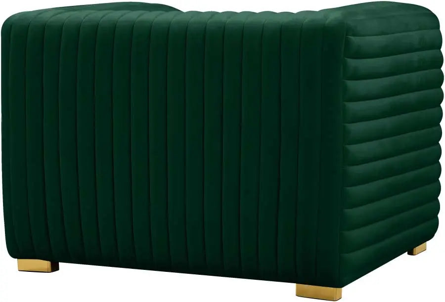 Meridian Furniture - Ravish Velvet Chair In Green - 640Green-C - ATL FURNITURE