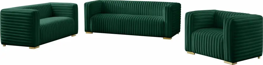 Meridian Furniture - Ravish Velvet Chair In Green - 640Green-C - ATL FURNITURE