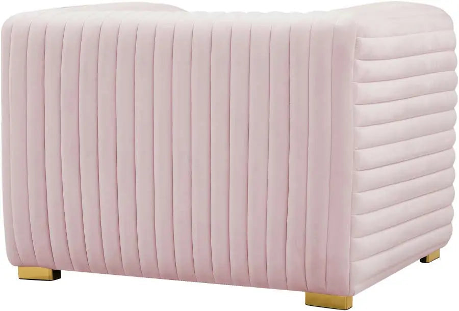 Meridian Furniture - Ravish Velvet Chair In Pink - 640Pink-C - ATL FURNITURE