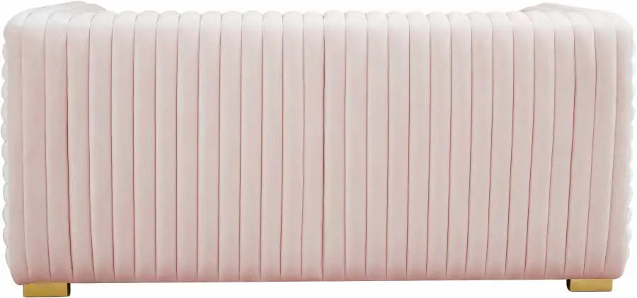 Meridian Furniture - Ravish Velvet Loveseat In Pink - 640Pink-L - ATL FURNITURE