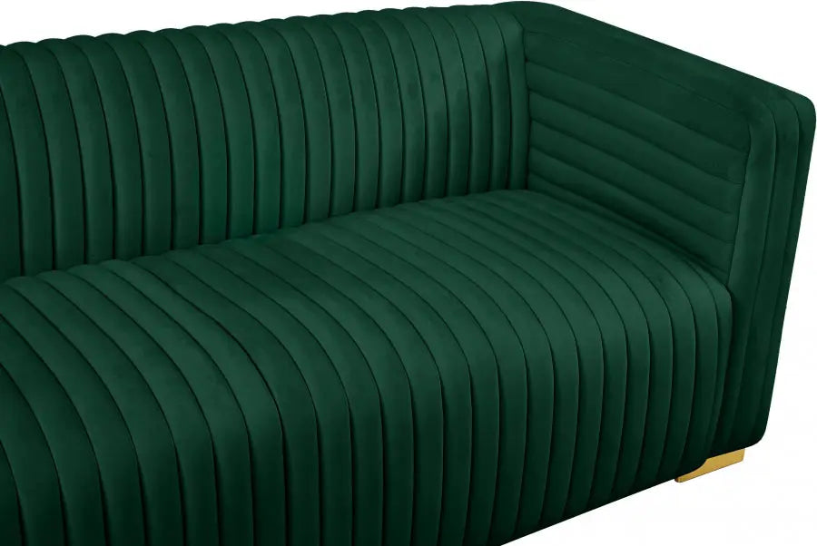 Meridian Furniture - Ravish Velvet Sofa In Green - 640Green-S - ATL FURNITURE