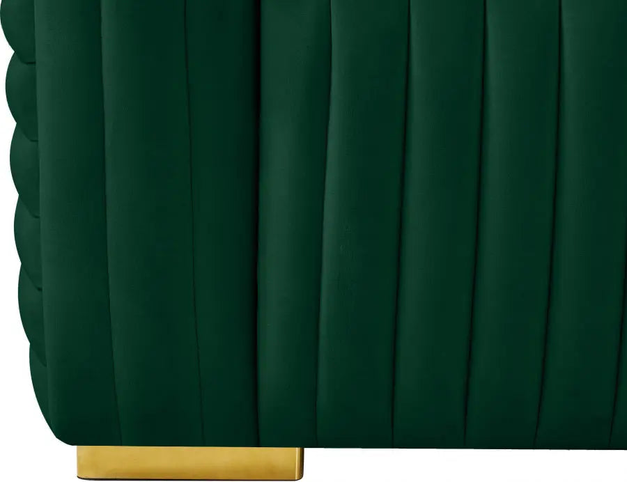 Meridian Furniture - Ravish Velvet Sofa In Green - 640Green-S - ATL FURNITURE