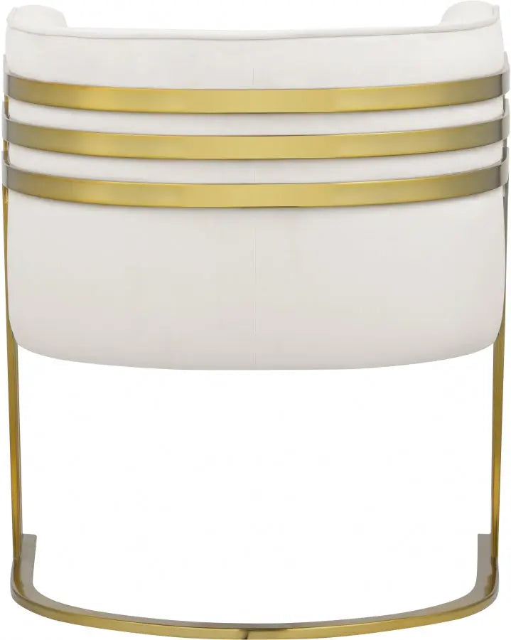 Meridian Furniture - Rays Accent Chair In Cream - 533Cream - ATL FURNITURE