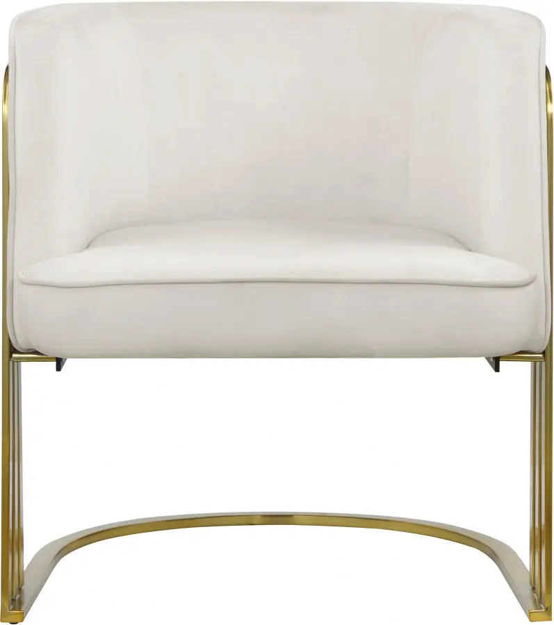 Meridian Furniture - Rays Accent Chair In Cream - 533Cream - ATL FURNITURE