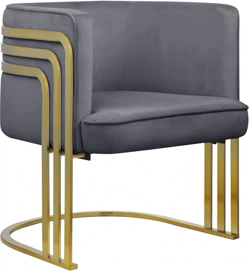 Meridian Furniture - Rays Accent Chair In Grey - 533Grey - ATL FURNITURE