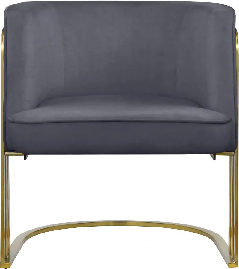 Meridian Furniture - Rays Accent Chair In Grey - 533Grey - ATL FURNITURE