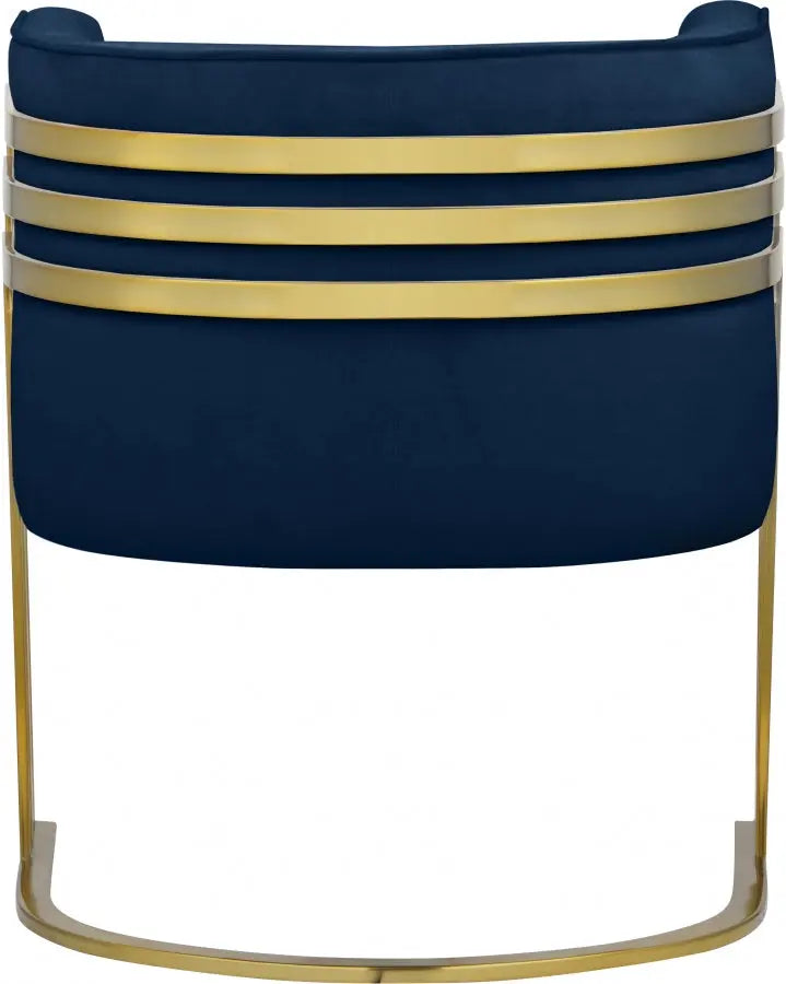 Meridian Furniture - Rays Accent Chair In Navy - 533Navy - ATL FURNITURE