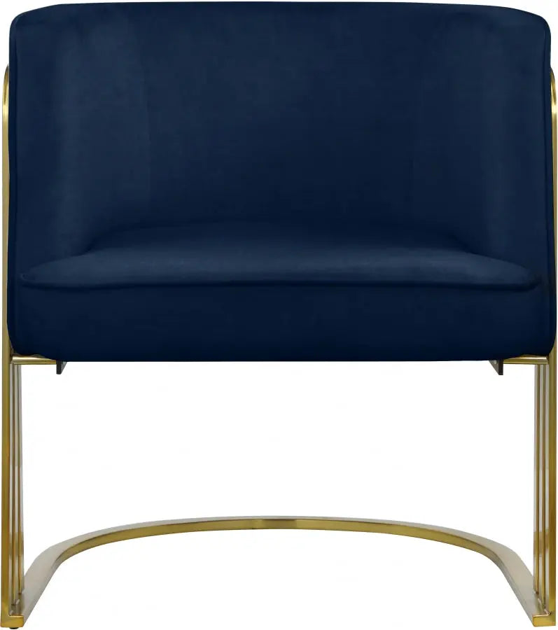 Meridian Furniture - Rays Accent Chair In Navy - 533Navy - ATL FURNITURE