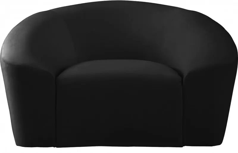 Meridian Furniture - Riley Velvet Chair In Black - 610Black-C - ATL FURNITURE