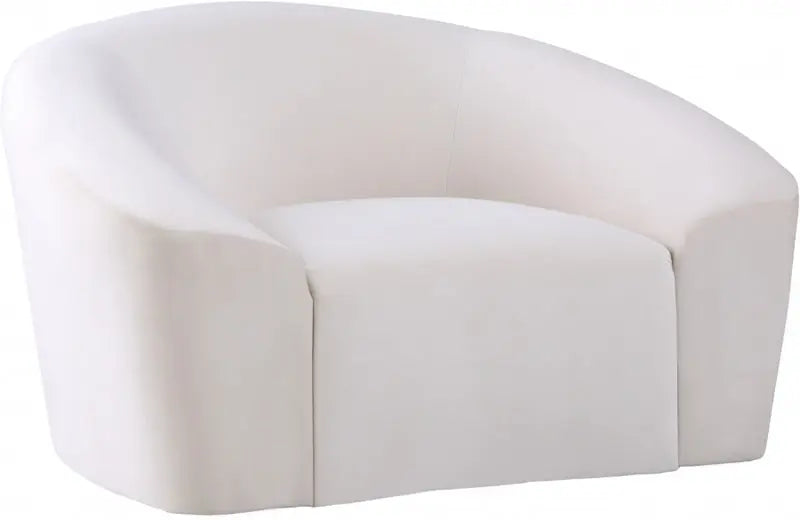 Meridian Furniture - Riley Velvet Chair In Cream - 610Cream-C - ATL FURNITURE
