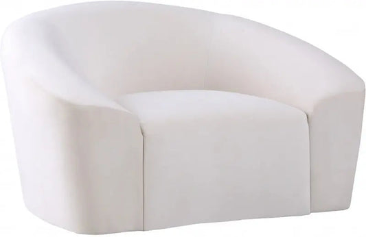 Meridian Furniture - Riley Velvet Chair In Cream - 610Cream-C - ATL FURNITURE
