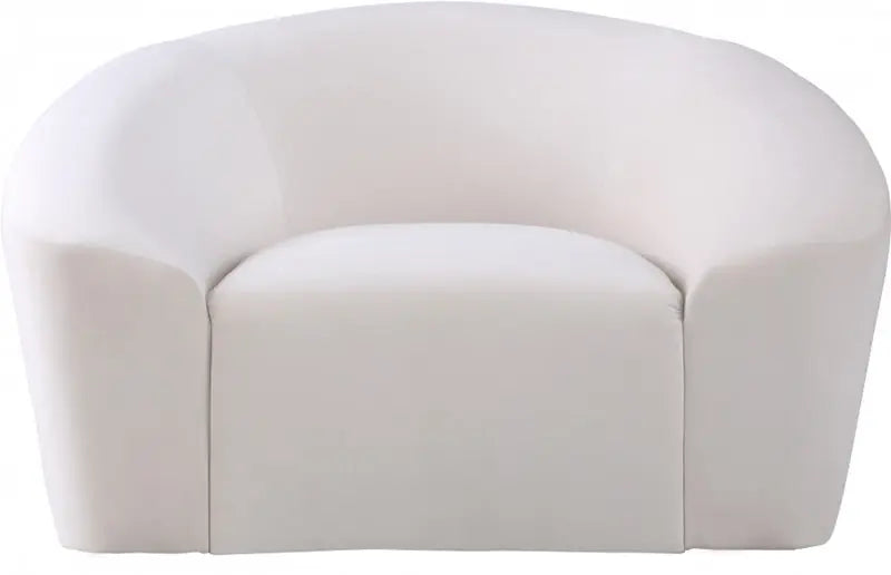 Meridian Furniture - Riley Velvet Chair In Cream - 610Cream-C - ATL FURNITURE