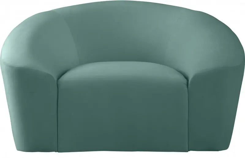 Meridian Furniture - Riley Velvet Chair In Mint - 610Mint-C - ATL FURNITURE