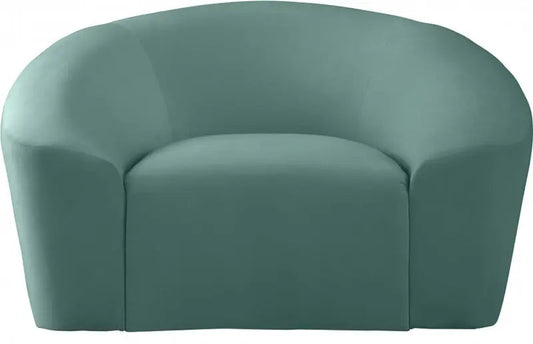 Meridian Furniture - Riley Velvet Chair In Mint - 610Mint-C - ATL FURNITURE