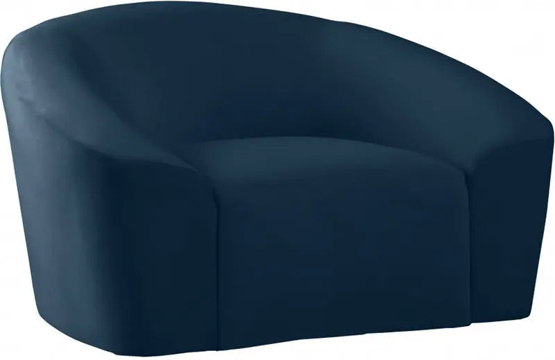 Meridian Furniture - Riley Velvet Chair In Navy - 610Navy-C - ATL FURNITURE
