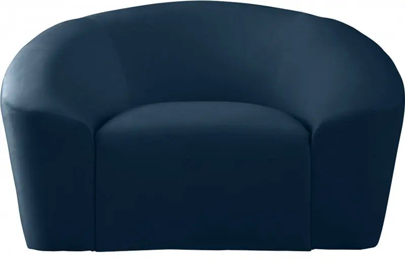 Meridian Furniture - Riley Velvet Chair In Navy - 610Navy-C - ATL FURNITURE
