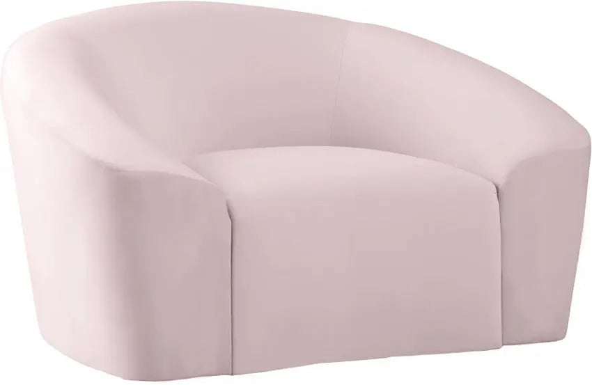Meridian Furniture - Riley Velvet Chair In Pink - 610Pink-C - ATL FURNITURE