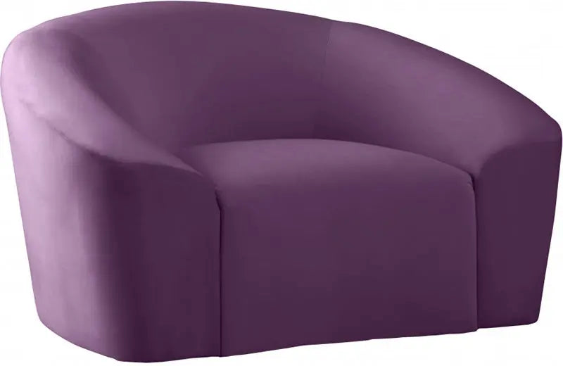 Meridian Furniture - Riley Velvet Chair In Purple - 610Purple-C - ATL FURNITURE