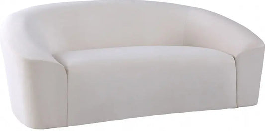 Meridian Furniture - Riley Velvet Loveseat In Cream - 610Cream-L - ATL FURNITURE