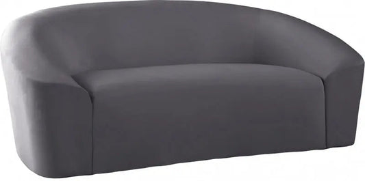 Meridian Furniture - Riley Velvet Loveseat In Grey - 610Grey-L - ATL FURNITURE