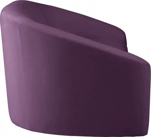 Meridian Furniture - Riley Velvet Loveseat In Purple - 610Purple-L - ATL FURNITURE