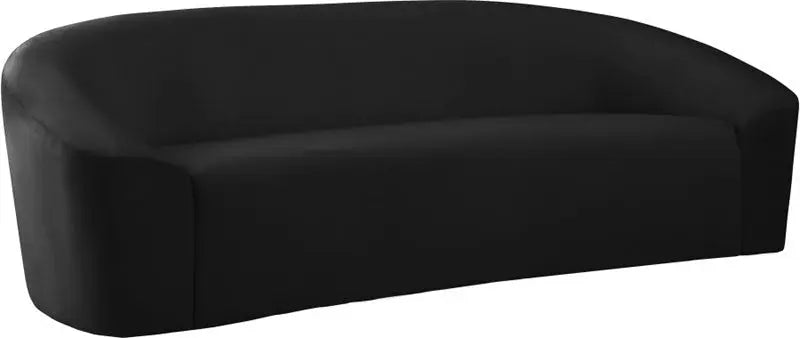 Meridian Furniture - Riley Velvet Sofa In Black - 610Black-S - ATL FURNITURE