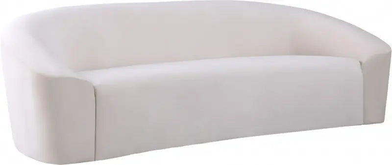 Meridian Furniture - Riley Velvet Sofa In Cream - 610Cream-S - ATL FURNITURE