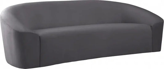 Meridian Furniture - Riley Velvet Sofa In Grey - 610Grey-S - ATL FURNITURE