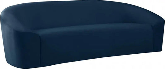 Meridian Furniture - Riley Velvet Sofa In Navy - 610Navy-S - ATL FURNITURE