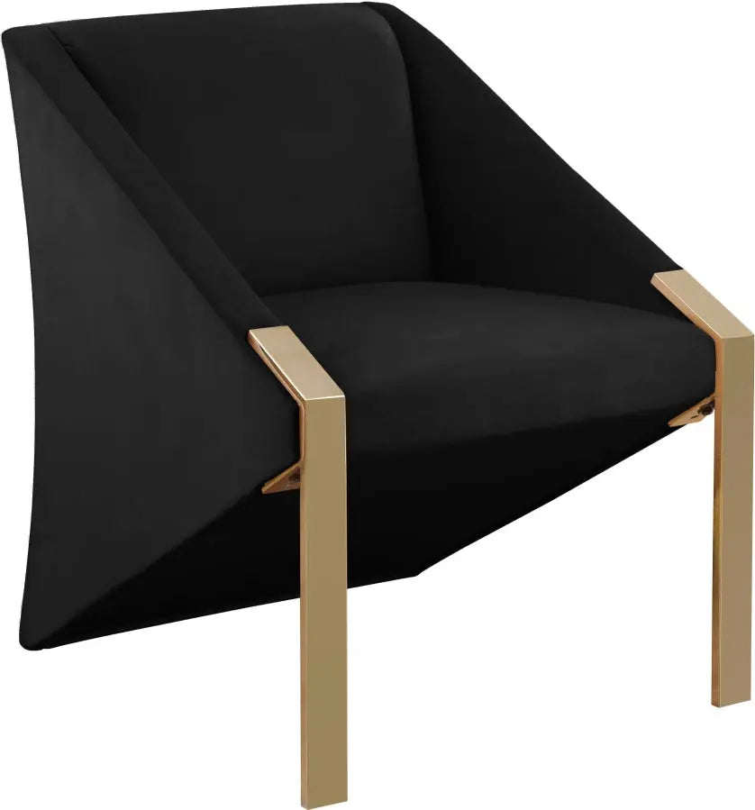 Meridian Furniture - Rivet Accent Chair In Black - 593Black - ATL FURNITURE