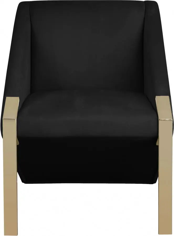 Meridian Furniture - Rivet Accent Chair In Black - 593Black - ATL FURNITURE