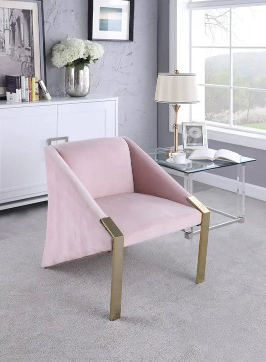 Meridian Furniture - Rivet Accent Chair In Pink - 593Pink - ATL FURNITURE