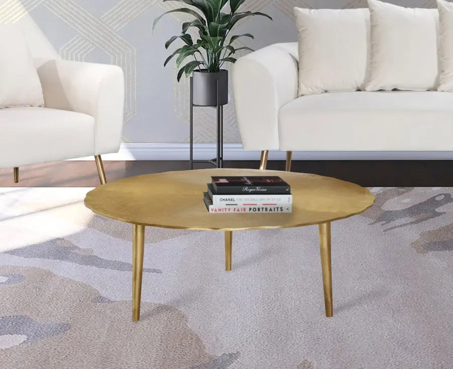 Meridian Furniture - Rohan 3 Piece Occasional Table Set In Gold - 259-3Set - ATL FURNITURE