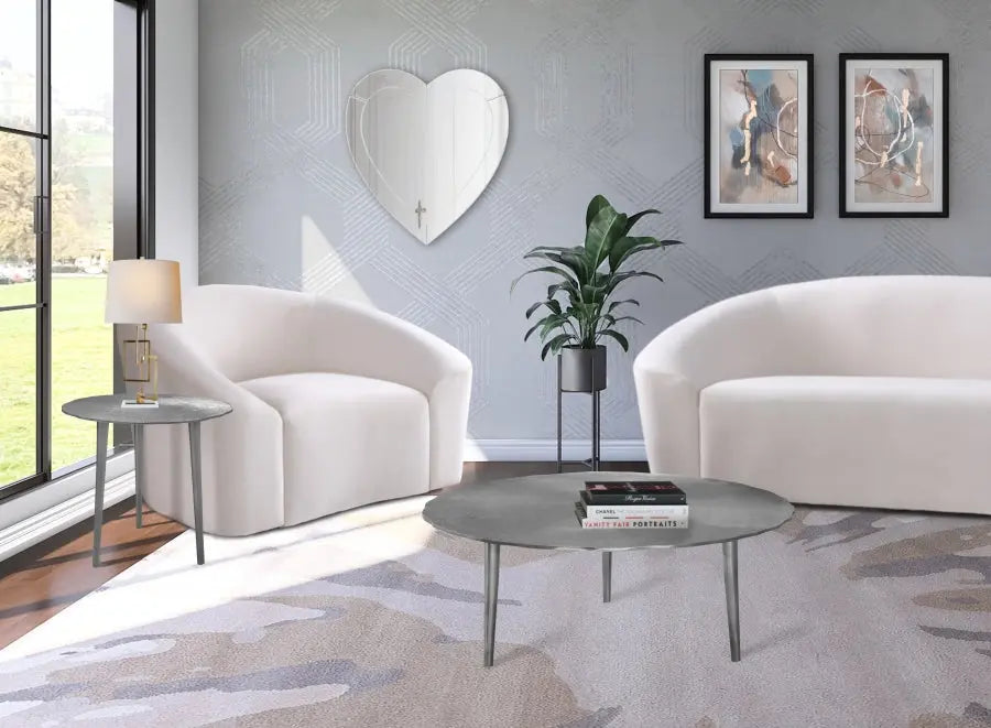 Meridian Furniture - Rohan Coffee Table In Silver - 260-Ct - ATL FURNITURE