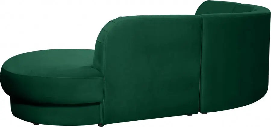 Rosa Velvet 3 Piece Sectional In Green - ATL FURNITURE