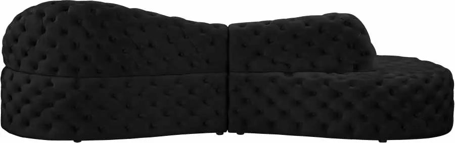 Royal 2 Piece Sectional In Black - ATL FURNITURE