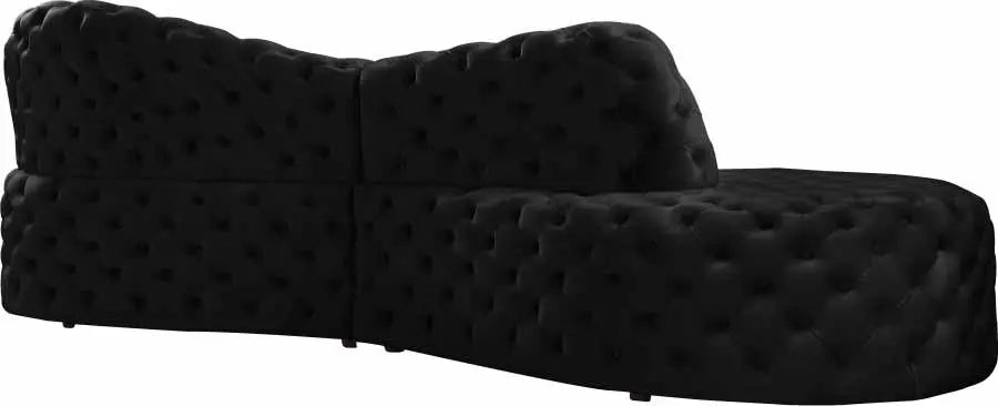 Royal 2 Piece Sectional In Black - ATL FURNITURE