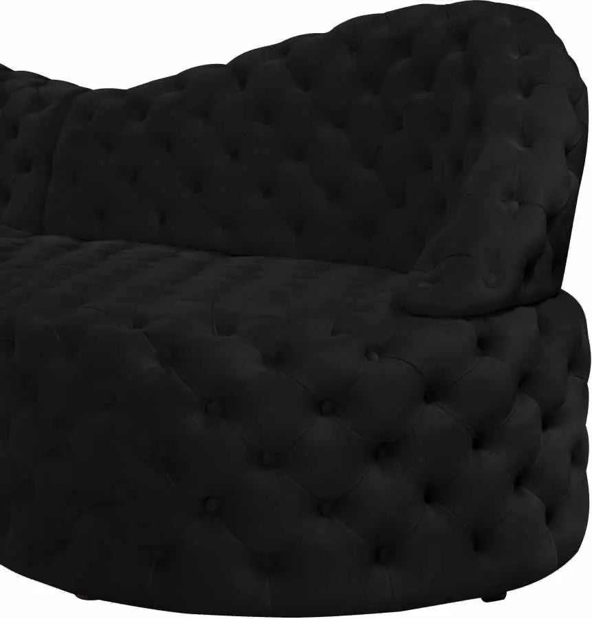 Royal 2 Piece Sectional In Black - ATL FURNITURE