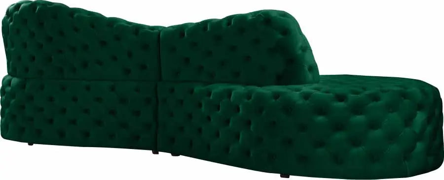 Royal 2 Piece Sectional In Green - ATL FURNITURE