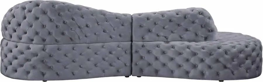 Royal 2 Piece Sectional In Grey - ATL FURNITURE