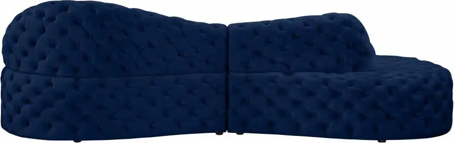 Royal 2 Piece Sectional In Navy - ATL FURNITURE