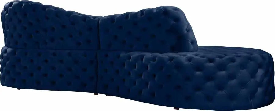 Royal 2 Piece Sectional In Navy - ATL FURNITURE