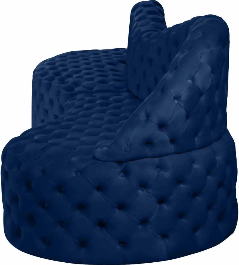 Royal 2 Piece Sectional In Navy - ATL FURNITURE